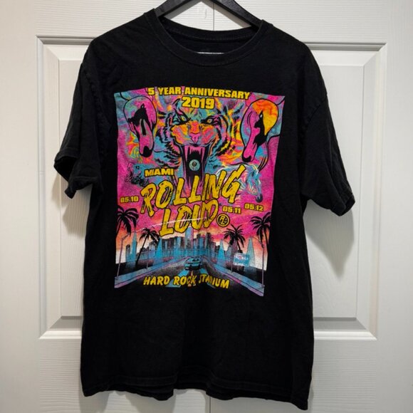 Travis Scott Other - RARE MERCH 2019 ROLLING LOUD HIP HOP FESTIVAL MIAMI TShirt FT Travis Scott